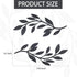2 style1) OYEFLY Pieces Metal Vine Olive Branch Leaf Wall Decor,Tree Leaf Wall Decor for Living Room (Black