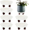 6 Packs 11.8 inches Large Plant Caddy Plant Saucers on Wheels Rolling