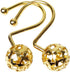 12Pcs Luxury Quality Hollow Ball Shower Curtain Hooks, Rustproof Stainless Steel Rings for Bathroom Rod (Gold)