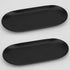 Fermus Stainless Steel Decorative Tray, Set of 2, 9 Inch Long, Jewelry Dish, Cosmetics Organizer, Matte Black