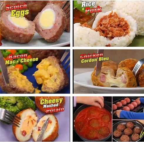 Meatballs Maker - Kitchen Homemade Stuffed Meatballs Tool for Fruits, Meatball, Cake, Ice Cream, Melon