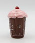 Life Is Sweet Mug with Pink Lid, 5-3/4-Inch