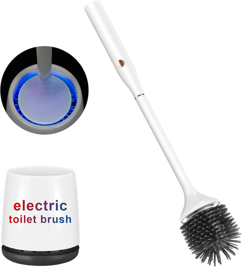 pafyh Electric Toilet Brush and Holder Set,Toilet Bowl Brush,Wireless Electric Spin Scrubber,with Silicone