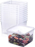 SHPii 88 oz. Square Clear Deli Containers with Lids, BPA-Free, Reusable for Kitchen Storage, Meal Prep - 10 Packs