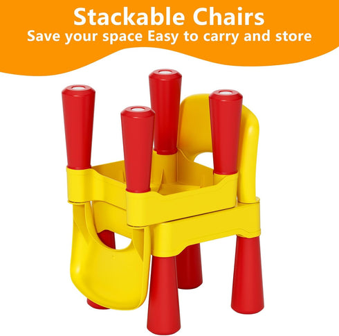 2-4 burgkidz Toddler Chair Plastic for Year Old, Kids Small Chair for Little Boys Girls, Lightweight Durable Montessori