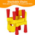 2-4 burgkidz Toddler Chair Plastic for Year Old, Kids Small Chair for Little Boys Girls, Lightweight Durable Montessori