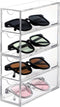 Clear Sunglasses Organizer Storage for Women, Stackable Acrylic Drawers for Bathroom, Dorm, Desk, Countertop, 4 Drawers