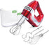 Hamilton Beach Professional 62653 - 5-Speed Electric Hand Mixer with Storage Case, Red and Chrome