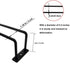 14-Inch Black Wine Glass Rack, Under Cabinet Stemware Holder, Set of 2 Hanging Stemware Racks