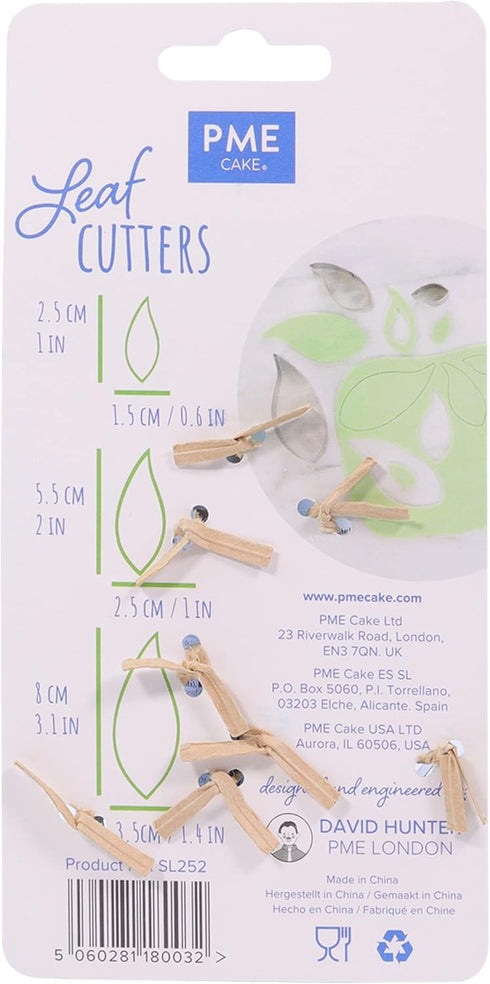 PME Stainless Steel Leaf Cutters, Set of 3