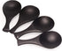 BambooMN 3.5" Small Solid Bamboo Round Scoop - Black - 10pcs