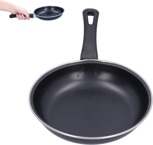 AUNMAS Nonstick Frying Pan, MIni Stainless Steel Cooking Pan with Thickened wall, Skillet Cookware for Induction Cooker Gas Stove, Three Size for Choose, Black(20CM) by AUNMAS