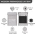 Calindiana Modern Farmhouse Metal Magnetic Lint Bin for Laundry Room Decor with Lid, Wall Mount Space Saving Trash Can,