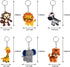 iMagitek 24 Pack Jungle Safari Animal Keychains, Kids Party Bag Fillers, Jungle Safari Baby Shower Favors