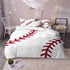 LanS Precise Baseball Sport Series Duvet Cover Bedding Set, 3/4 Piece Set (Duvet Cover + 2 Pillowcases + Sheets)