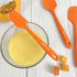Chef Series 3 Piece Silicone Spatula Set - 600°F Heat Resistant Kitchen Scrapers for Cooking, Orange