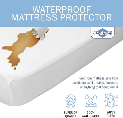 Abstract 100 24 38 6 Waterproof Mattress Cover - Heavy Duty Vinyl Plastic Bed Crib Protective Fitted, GSM PVC, x x