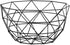 Geometric Metal Wire Fruit Bowl, Iron Arts Fruit Storage Basket for Kitchen Counter (Black, Large)