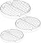 P&P CHEF Round Cooking Rack, 3 Pcs Stainless Steel Baking Cooling Steaming Grilling Rack for Air Fryer and Oven (7.5 +