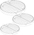 P&P CHEF Round Cooking Rack, 3 Pcs Stainless Steel Baking Cooling Steaming Grilling Rack for Air Fryer and Oven (7.5 +