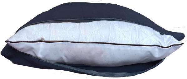 Extra Soft Jersey Knit Pillow Cases, Standard Size with Hidden Zipper, Pack of 2, Navy