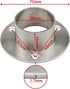 Stainless Steel Closet Rod Flange Holder for 1.5 inch (38mm) Diameter Steel Pipe, Pack of 2
