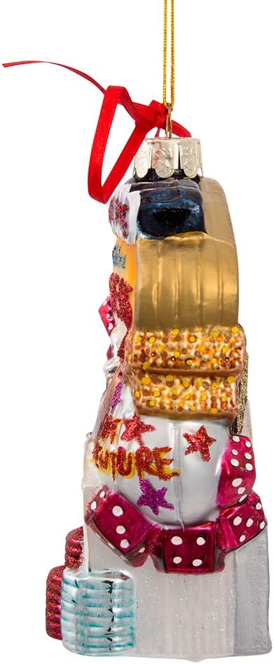 Kurt S. Adler 5.5-Inch Las Vegas Glass Cityscape Ornament, Multicolored