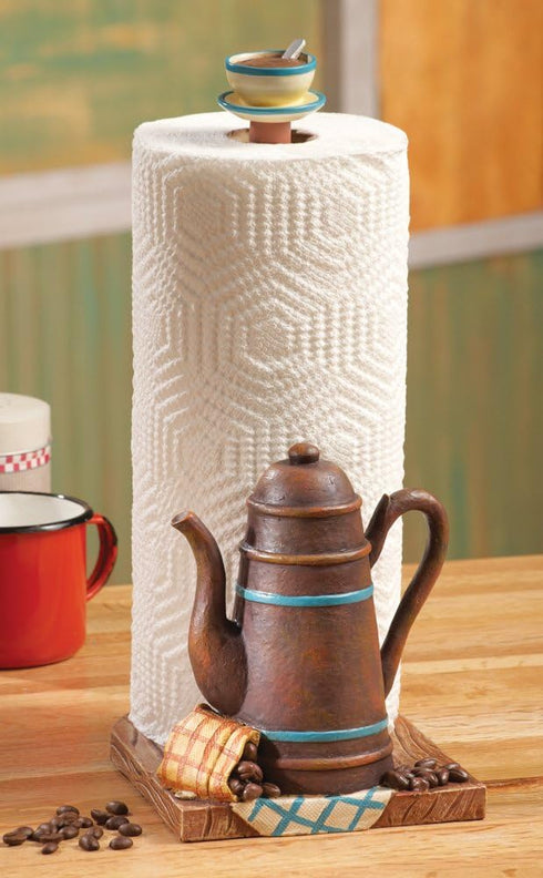 Stylish Coffee Pot Paper Towel Holder for Kitchen