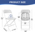 2 Pack, 350lb White Folding Chairs Plastic Folding Chairs Outdoor Indoor, Capacity, Portable Event Chair, Lightweight