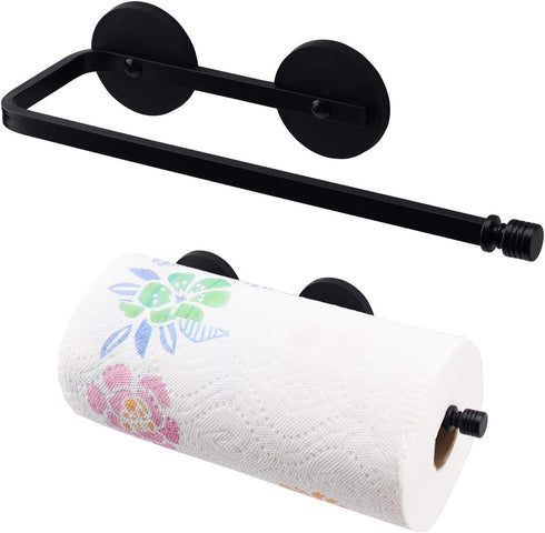 LEVOSHUA 12.3" Magnetic Paper Towel Holder for Fridge, Heavy Duty Magnet Rack, No Drill, Fits Large Rolls, Space Saving