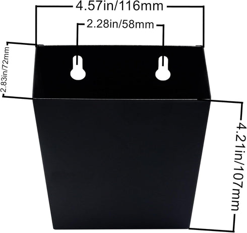 Black Bottle Cap Catcher Wall Mounted Beer Top Bucket with Drained Holes