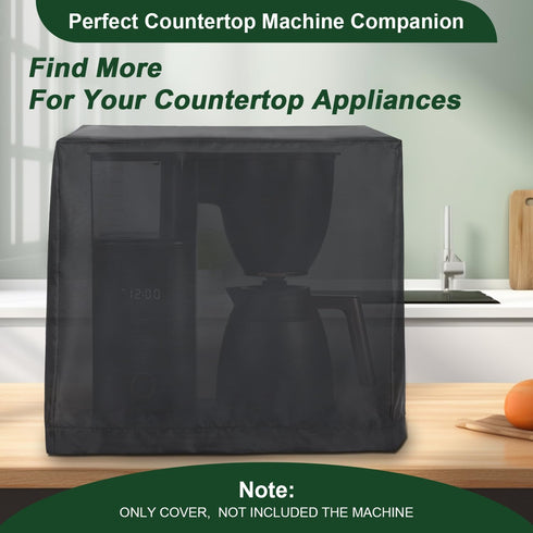 Coffee Machine Dustproof Cover, Universal Waterproof Shield for Home, Garage, and Office Appliances (Black)