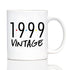 Vintage 1999 - Fun 25th Birthday Coffee Mug Gifts for Men & Women Turning 25 - Retro 11oz White Ceramic Mug