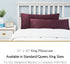 YnM Cooling Pillowcase 2 Pack, King Size (21''x40''), Burgundy