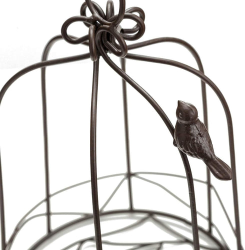 TJ Global Iron Birdcage Hanging Planter, Metal Wire Flower Pot Basket Wrought Iron Plant Stands for Plants, Flowers