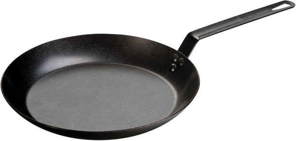 Lodge Pre-Seasoned Carbon Steel Skillet, 12 Inch, Use on Oven, Stove, Grill, or Campfire
