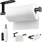 MGahyi Paper Towel Holder Wall Mount, 13.2 inch Stainless Steel Paper Towel Roll Rack for Kitchen, Bathroom (Black)
