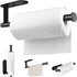 MGahyi Paper Towel Holder Wall Mount, 13.2 inch Stainless Steel Paper Towel Roll Rack for Kitchen, Bathroom (Black)