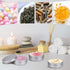 Aluminum Tin Cans, 24pcs 4 OZ Metal Round Tins Containers with 4pcs Stickers & Double-ended Scraper Set for Candle