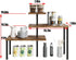 Corner Shelf Countertop Organizer 3 Tier Kitchen Corner Shelves Adjustable Spice Storage Rack for Bathroom Coffee Area Over Sink (Black) by Dazioter