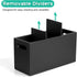 ALELION Large Utensil Holder with Removable Divider - 3 Compartment Wooden Utensil Caddy Organizer for Kitchen Counter - Black Cooking Utensil Crock for Countertop