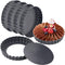 6 Pack Mini Tart Pans 5 Inch with Removable Bottom, Nonstick Round Quiche Pan for Tartlets, Mousse Cakes, Dessert Baking
