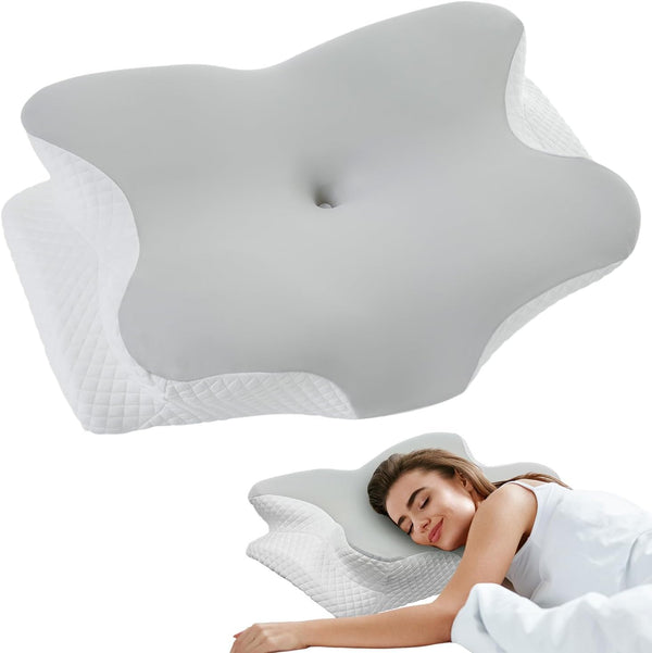 Cervical Memory Foam Pillow, Butterfly Shaped Neck Pillow for Pain Relief Sleeping,