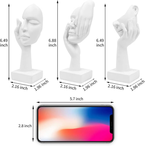prosfalt 3 Pcs Thinker Statue,Modern Home Resin Sculptures,Collectible Figurines for Home Office Bookshelf Desktop