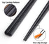 GLAMFIELDS 10-Pairs Black Flower Fiberglass Chopsticks - Reusable Sushi Chopsticks, Dishwasher Safe, 9.5 Inches