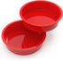SILIVO 9.5 inch Round Nonstick Silicone Cake Molds - 2 Pack for Layer, Cheese & Chocolate Cakes
