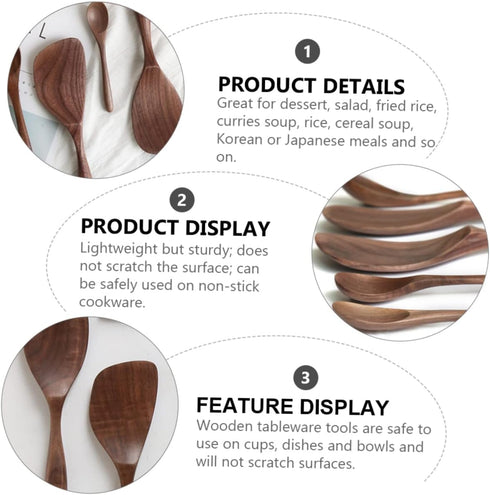 Black Walnut Cutlery Set for Kids: Japanese Tools, Bamboo Cooking Utensils, Child Suit