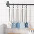 COOK WITH COLOR Silicone Cooking Utensils - 5 Pc Kitchen Utensil Set for Nonstick Cookware (Blue and White)