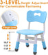 JIAOQIU 3 2-6. 220LBS Set Kid Chairs Indoor Level Adjustable Suitable for Children Age Toddler Chairs Maximum