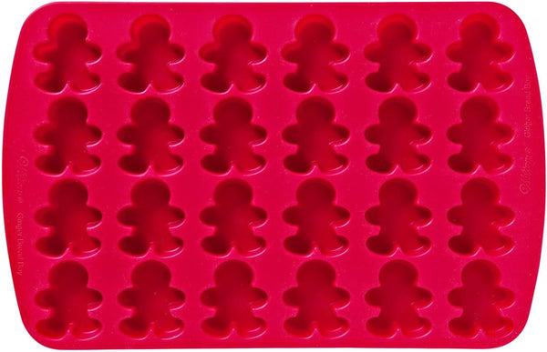 Wilton 24 Cavity Silicone Gingerbread Boy Mold Pan